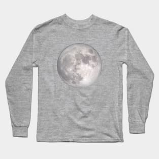 Full Moon Celestial Art Design Long Sleeve T-Shirt